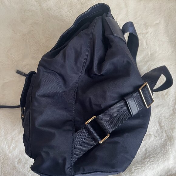 Tory Burch Tilda Medium Navy Blue Nylon Backpack - Picture 4 of 16